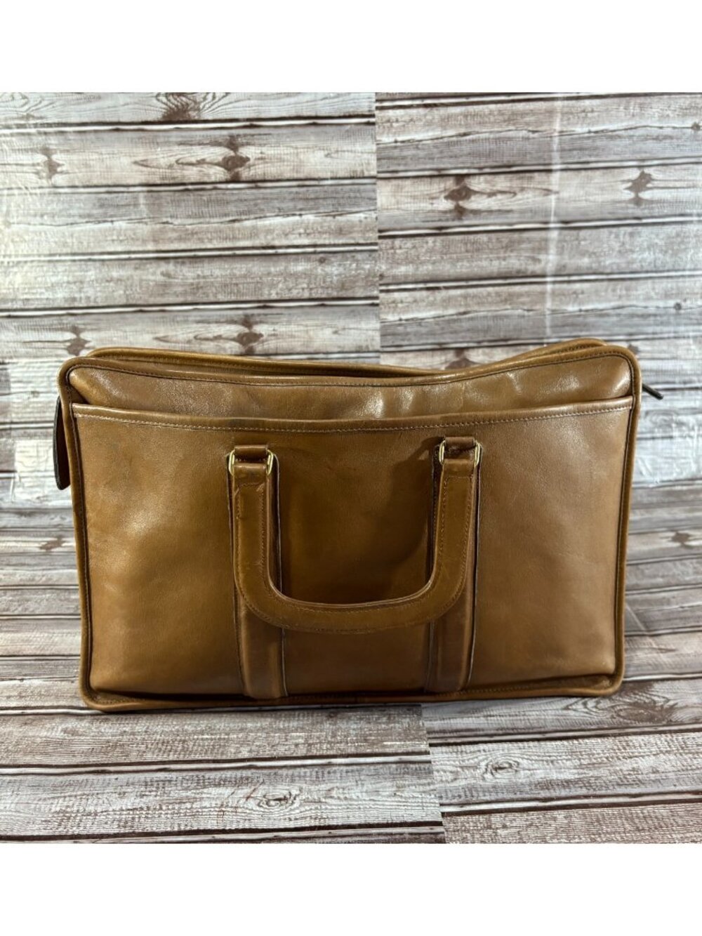 Coach Embassy New York City Leather Briefcase color tan Vintage 1980's - Picture 7 of 11